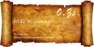 Oláh Zsanett névjegykártya